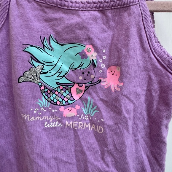 Garanimals 12M Girls Mommy’s Little Mermaid Tank Top Bodysuit Onesie - Picture 2 of 5